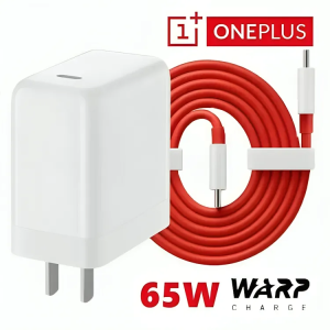 65 watt WARP Charger for OnePlus All Models With Data Cable |Warp Charger for OnePlus with Fast Charging Cable USB C to USB C - 65W Power Adapter